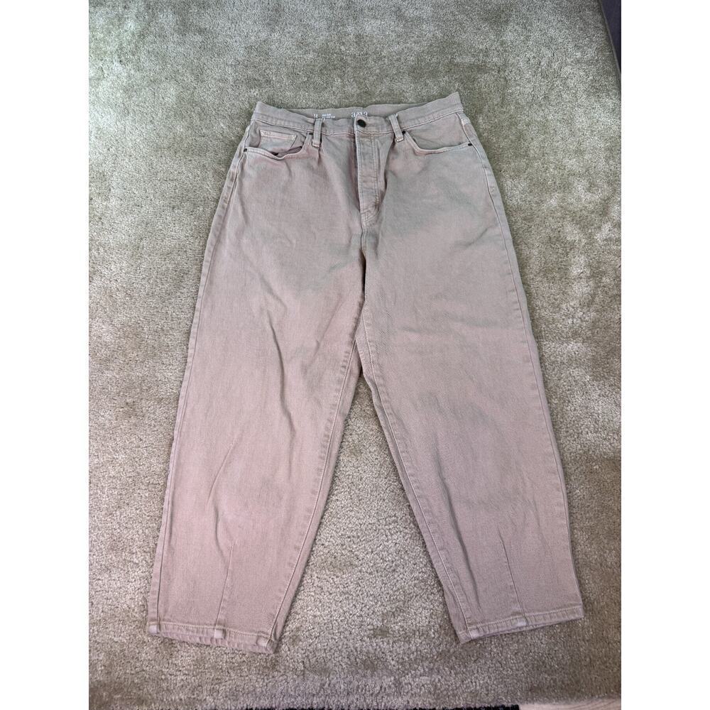 Ana A New Approach High Rise Balloon Jean Beige Jeans sz 14 Stretch C366